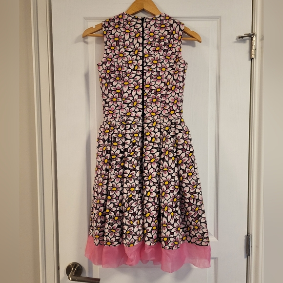 Red Valentino pink and black flower dress in size 36. - Picture 3 of 4